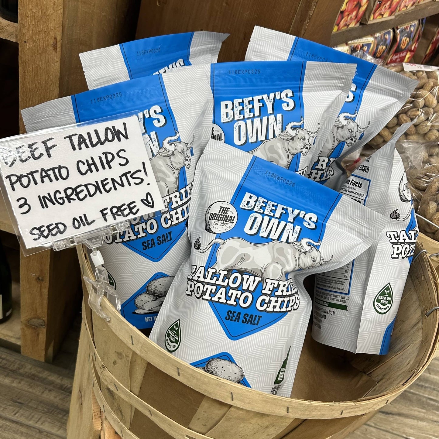 Beef Tallow Potato Chips Sea Salt 5 oz – Beefy's Own