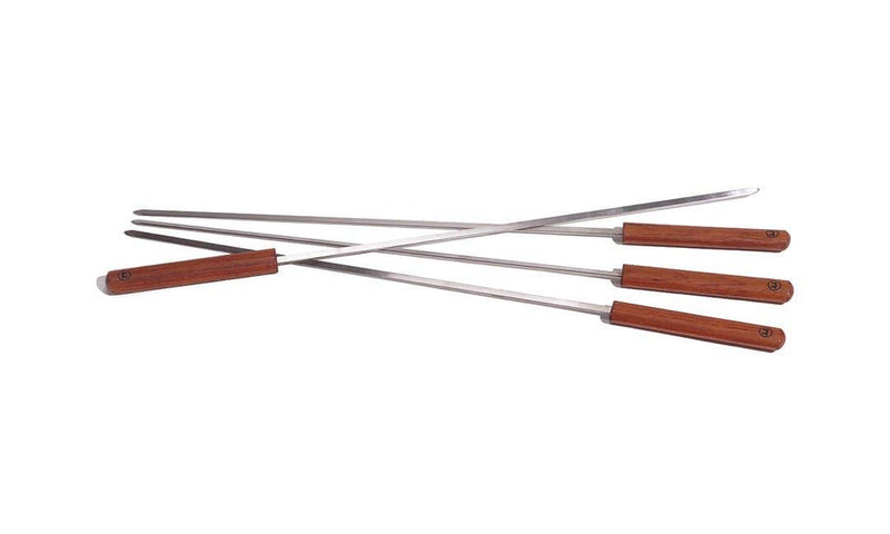 Rosewood Barbecue Skewers Stainless Steel Set of 4 20" each - Outset