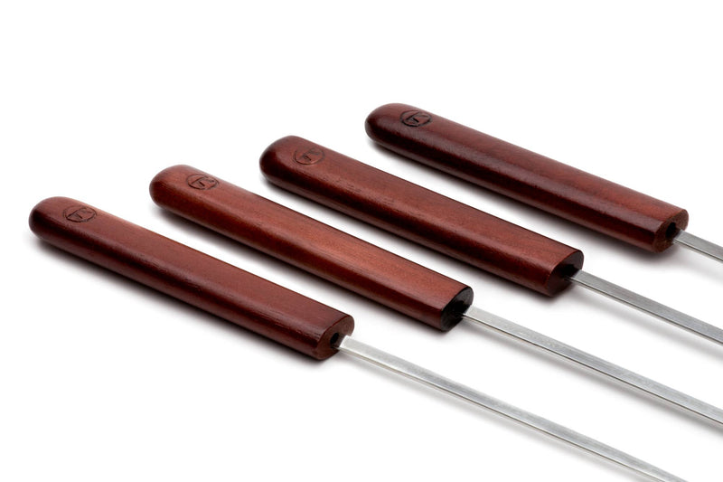 Rosewood Barbecue Skewers Stainless Steel Set of 4 20" each - Outset