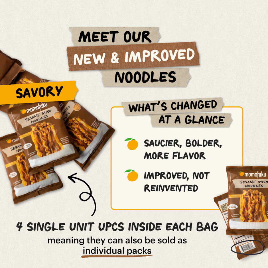 Sesame Miso Noodles Instant Ramen Noodles 14.5oz - Momofuku