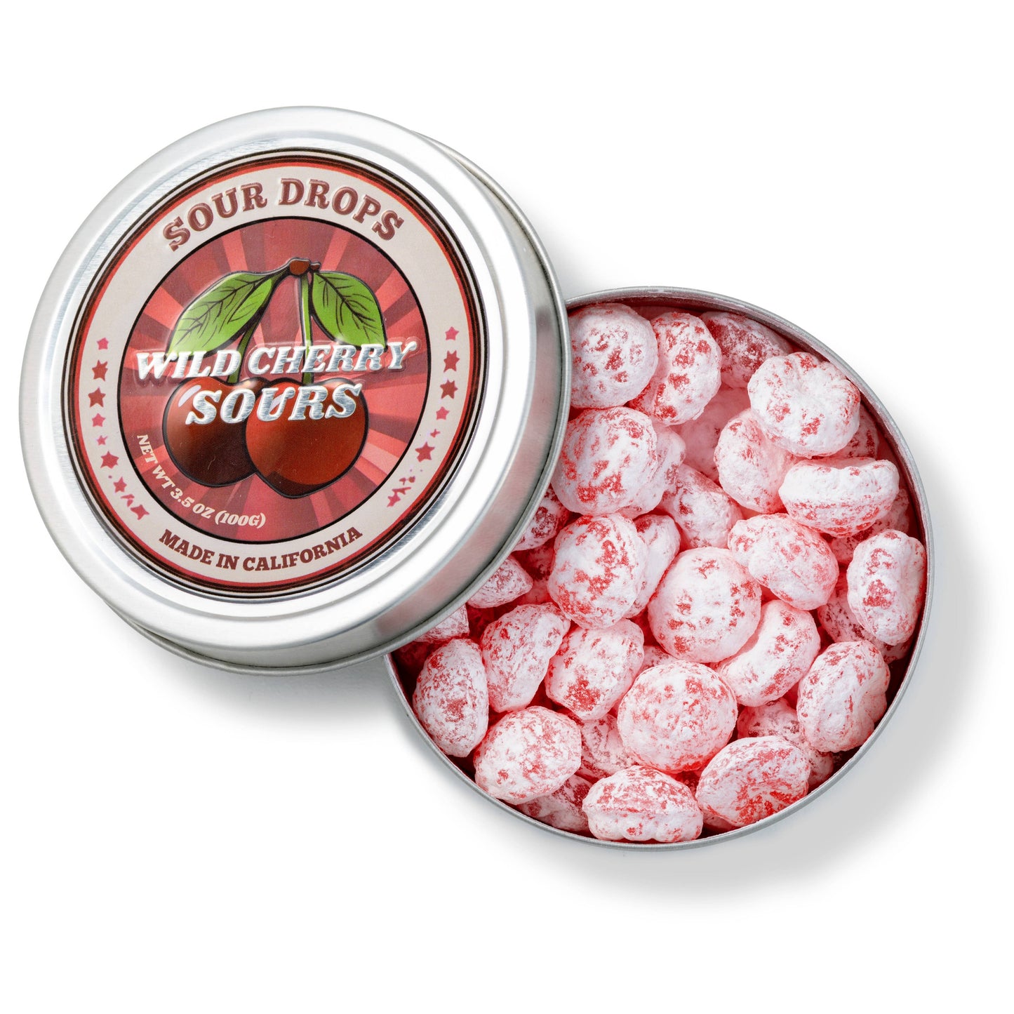 Wild Cherry Sours: Dye-Free Candy Tins 3.5oz