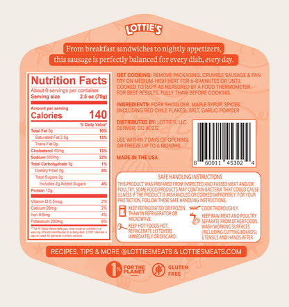 Everyday Breakfast Sausage Ground Pork Blends 16 oz – Lotties Meats