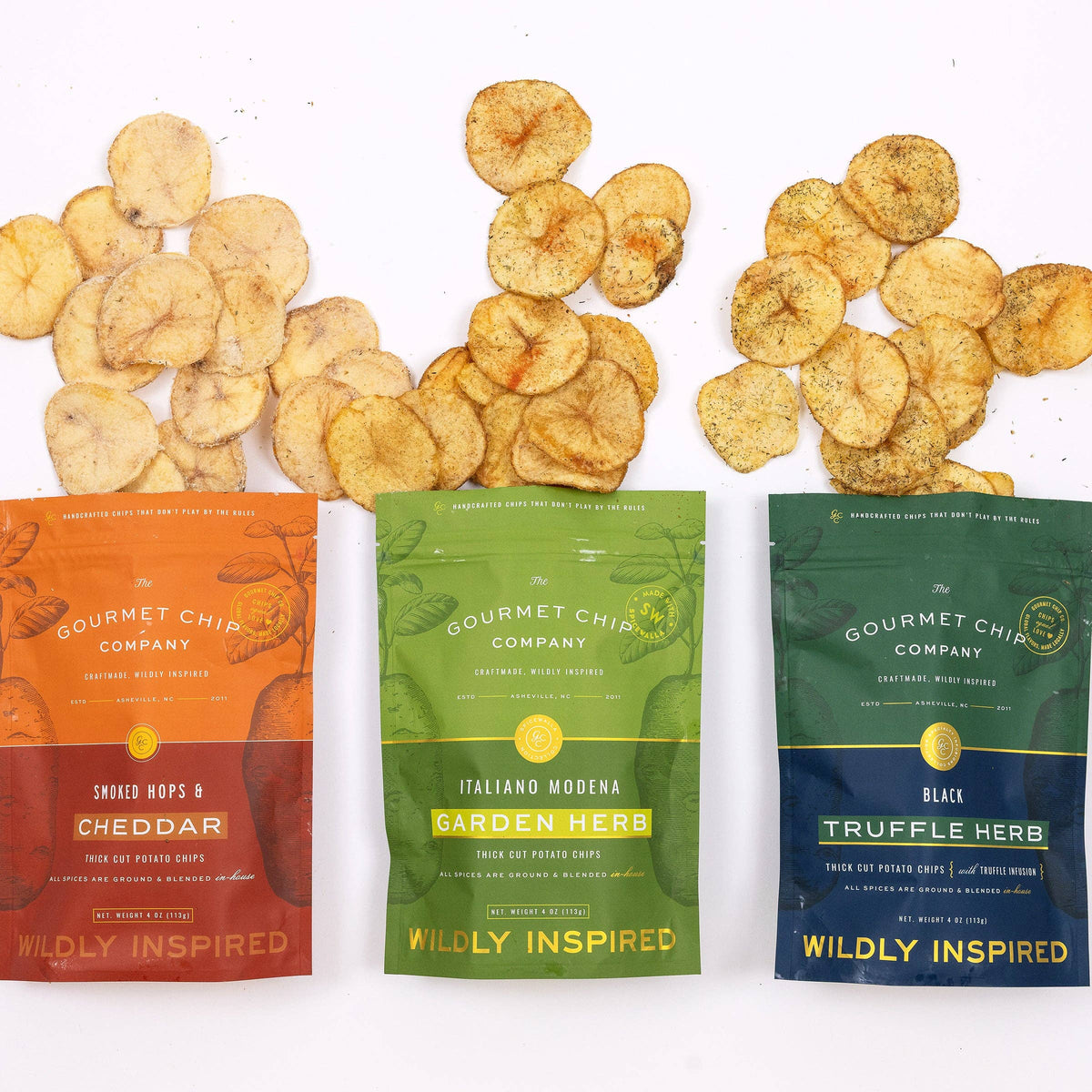 Black Truffle Herb Thick Cut Potato Chips 4 oz - Gourmet Chip Company