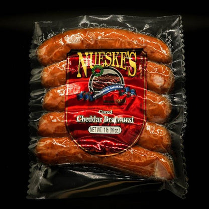 Cheddar Bratwurst 1 lb – Nueskes