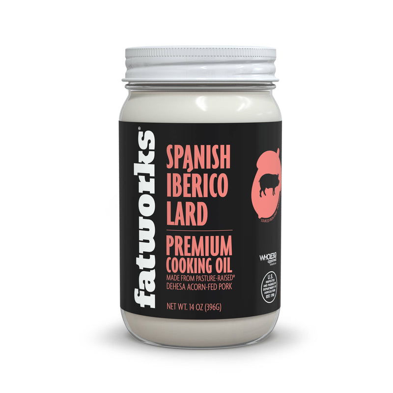 Spanish Iberico Lard Pasture Raised Cooking Oil 14 oz - Fatworks