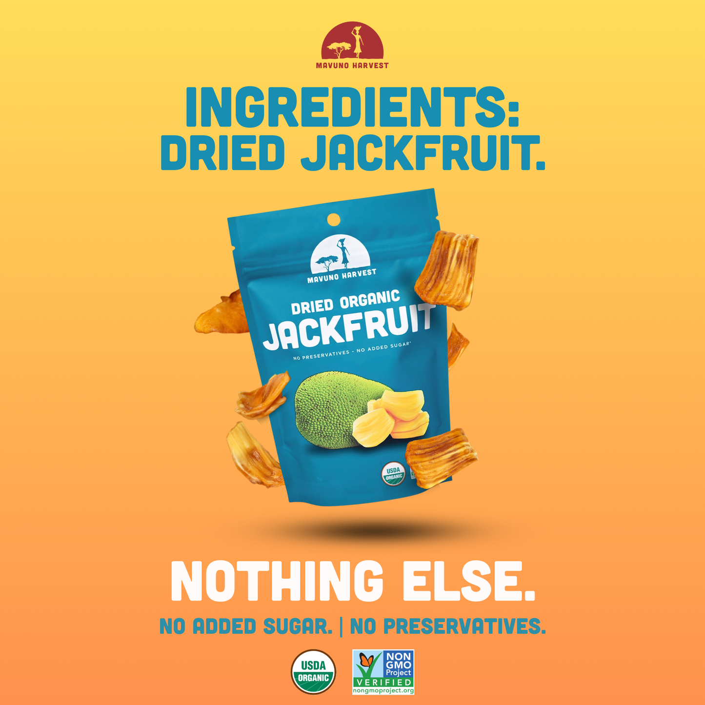 Organic Dried Jackfruit 2 oz – Mavuno Harvest Organics