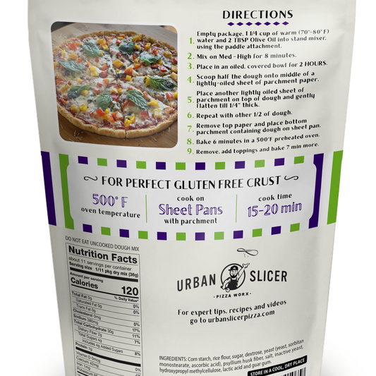 Gluten Free Pizza Dough Mix 13.9 oz – Urban Slicer Pizza Works