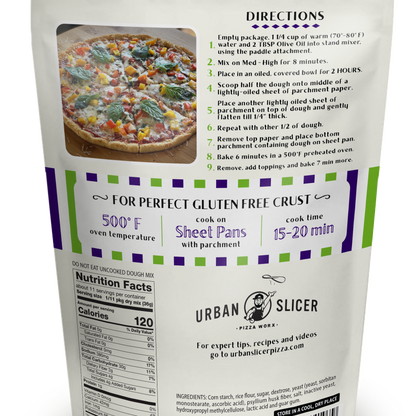 Gluten Free Pizza Dough Mix 13.9 oz – Urban Slicer Pizza Works