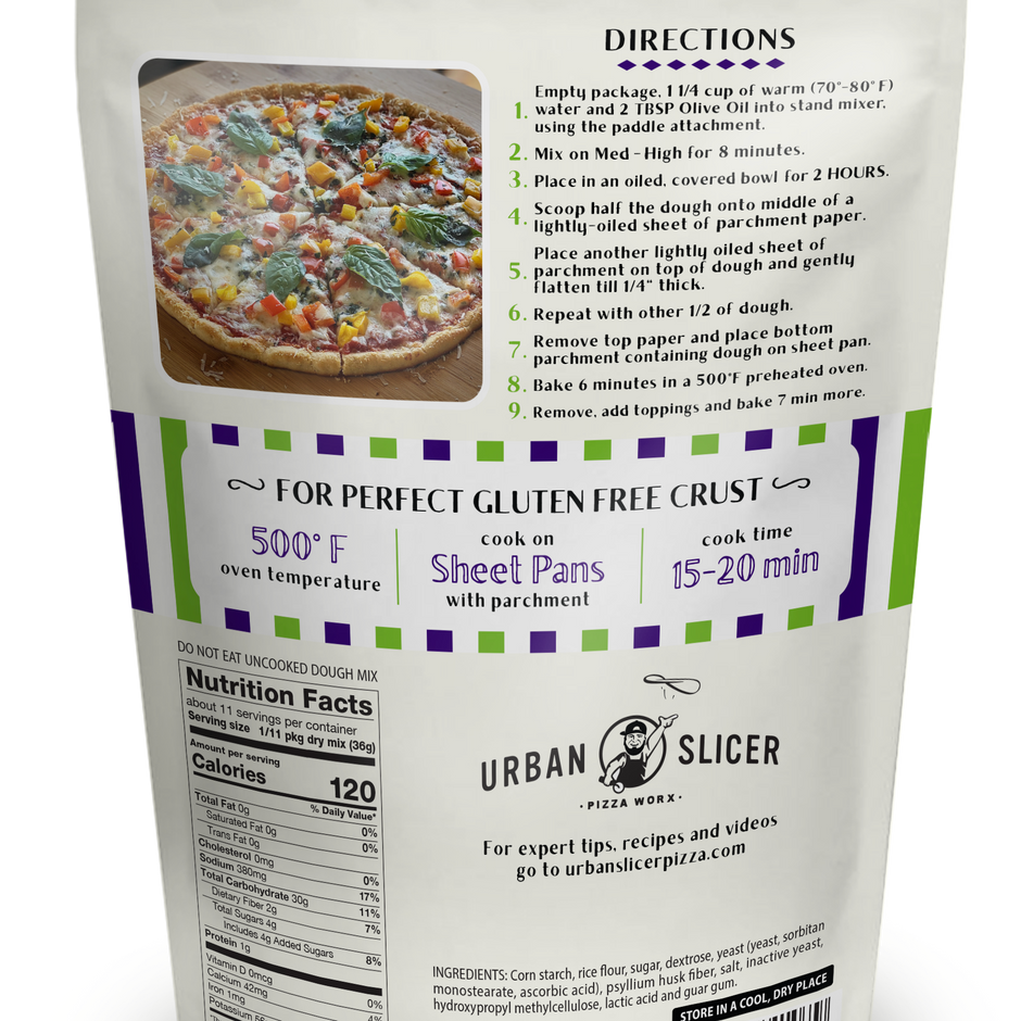 Gluten Free Pizza Dough Mix 13.9 oz – Urban Slicer Pizza Works