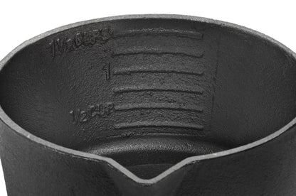 Cast Iron Sauce Pot with Basting Brush 4.5" x 10" - Outset
