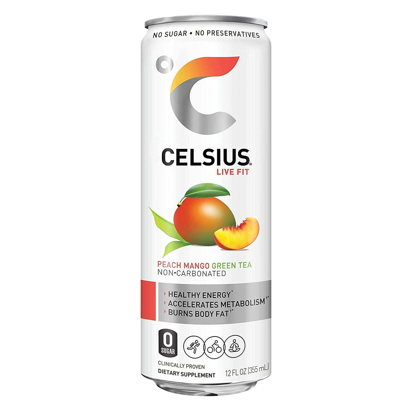 Peach Vibes Sparkling Fitness Drink 12 oz – Celsius