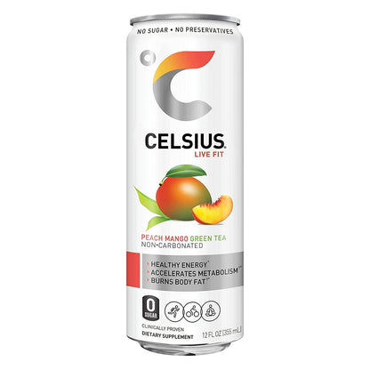 Peach Vibes Sparkling Fitness Drink 12 oz – Celsius