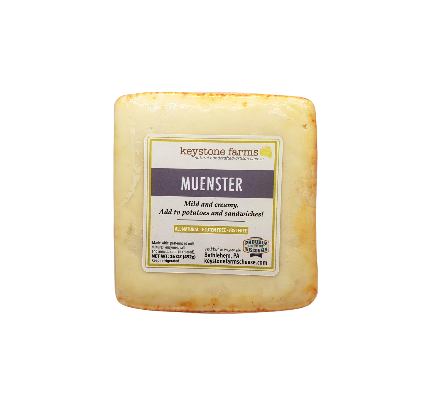 Muenster 16 oz – Keystone Cheese