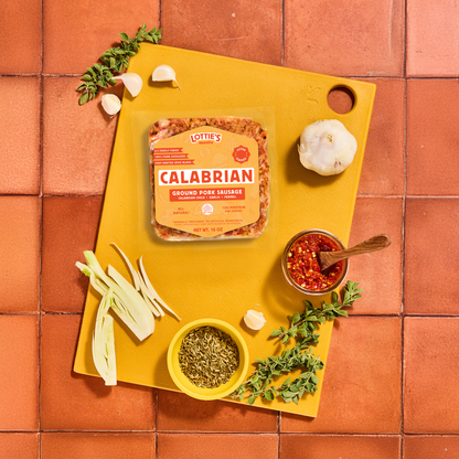 Calabrian Sausage Ground Pork Blend 16 oz – Lotties Meats