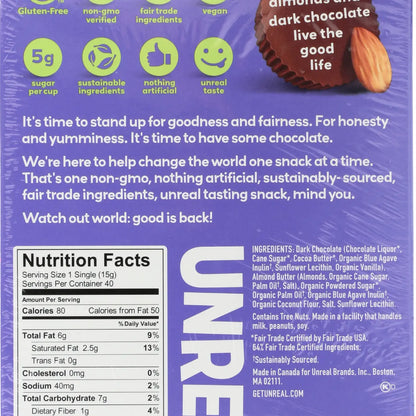 Dark Chocolate Almond Butter Cups 0.53 oz - Unreal