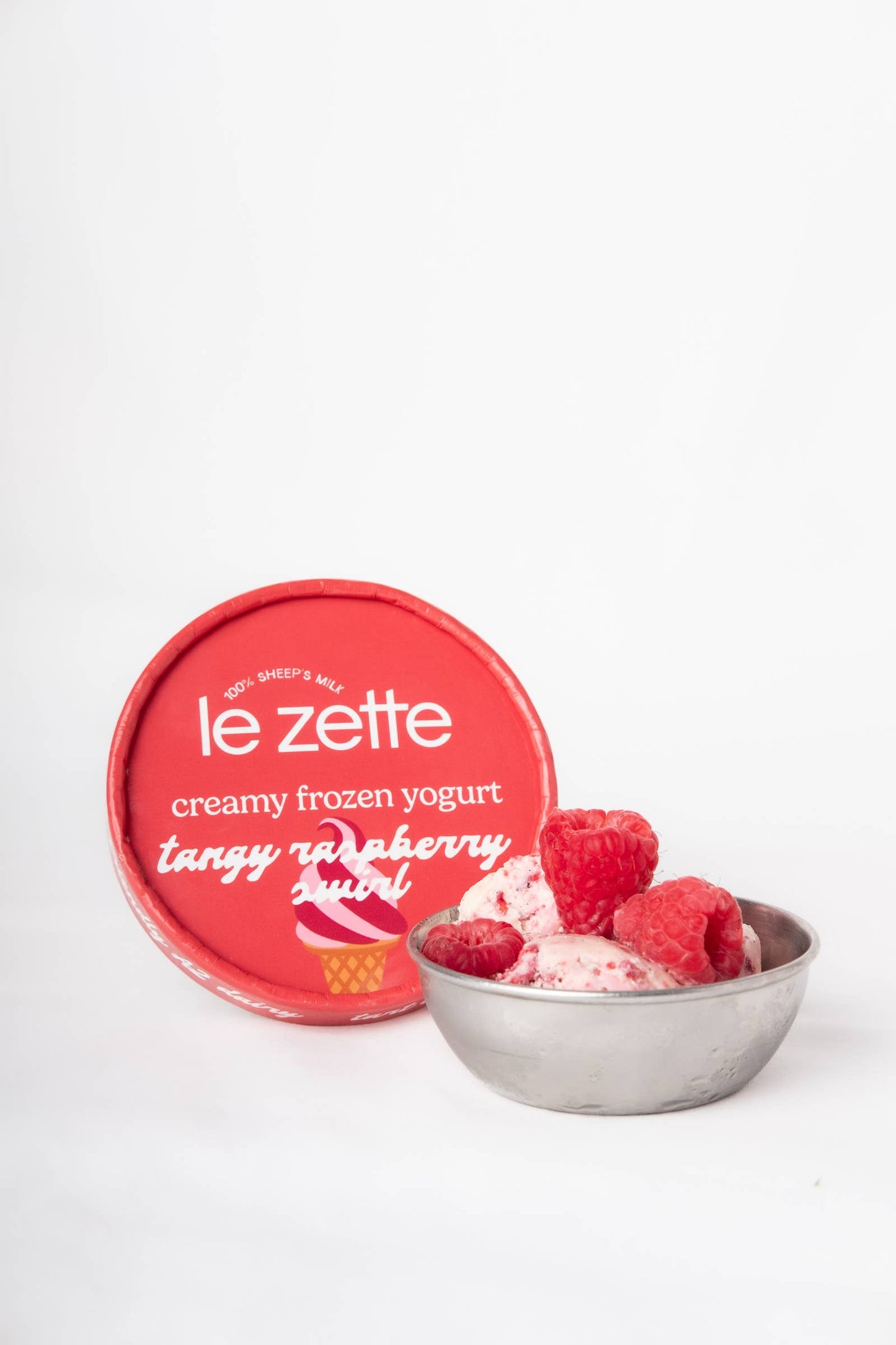 Sheep's Milk Frozen Yogurt Raspberry 14oz - Le Zette