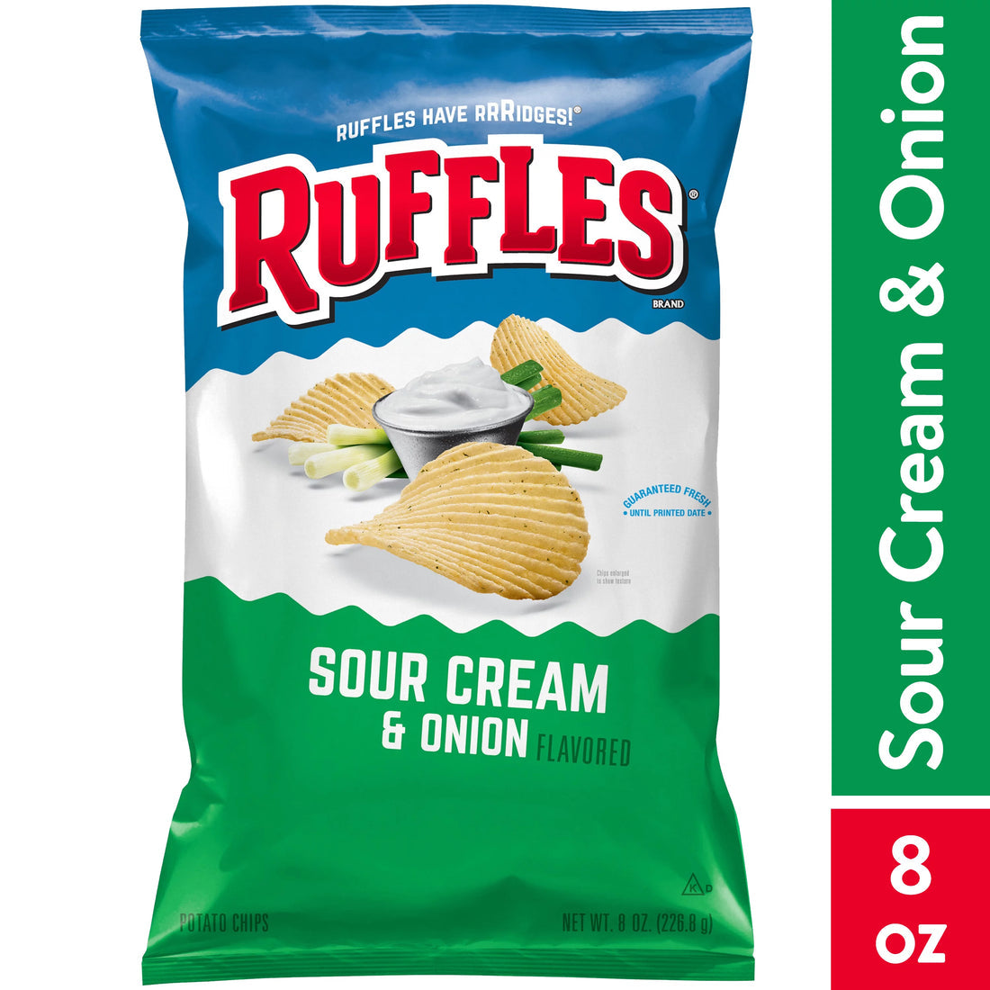 Sour Cream & Onion Potato Chips – 8 oz – Ruffles
