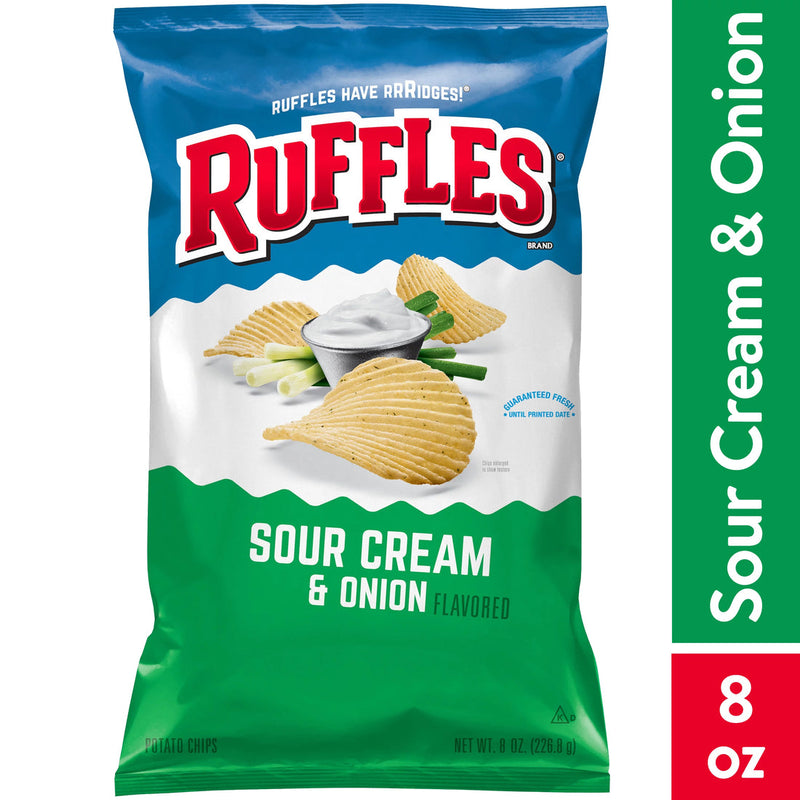 Sour Cream & Onion Potato Chips – 8 oz – Ruffles