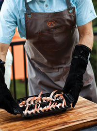 Leather Grill Gloves Black Set of 2/15