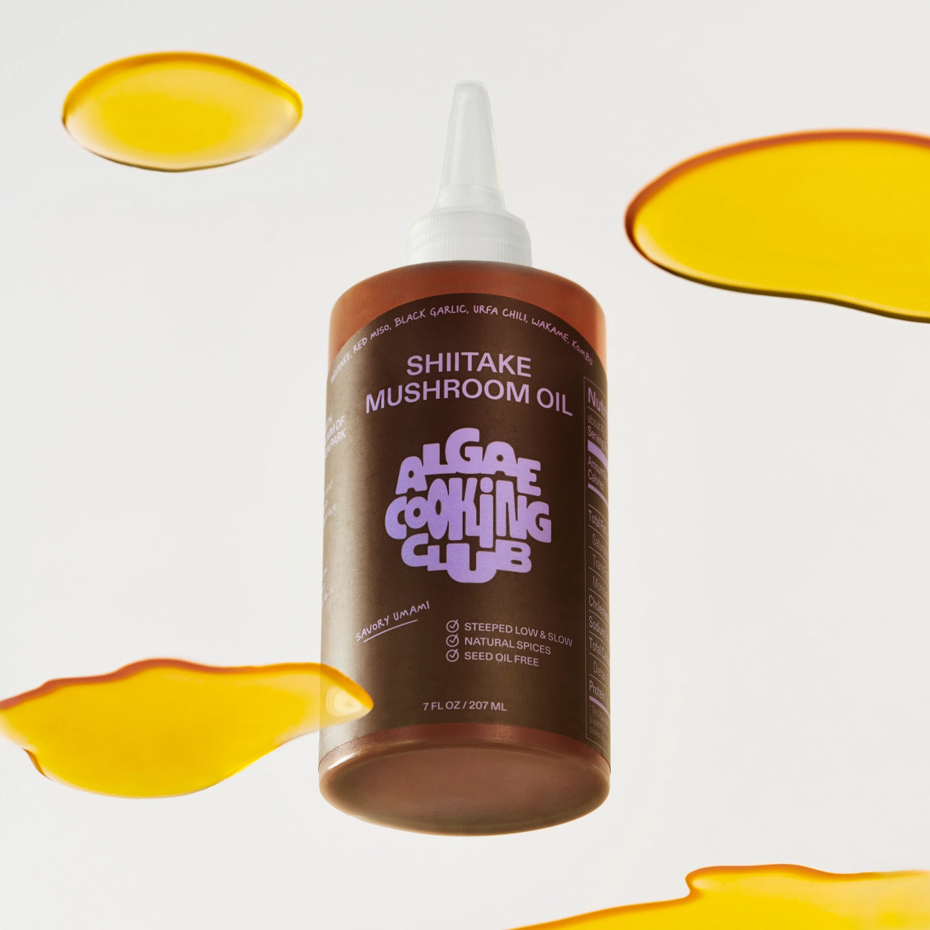 Spiced Algae Oil Shiitake Mushroom 7fl oz - Algae Cooking Club