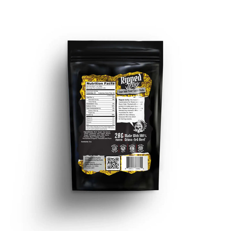 Grass-Fed Beef Jerky Pineapple Express 2.5 oz - Ripped Beef Jerky
