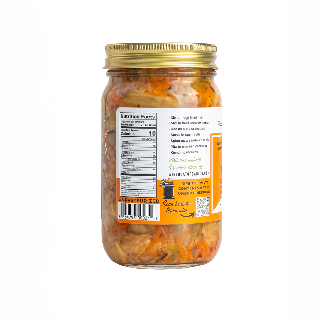 Vegan Kimchi 16 oz – Wise Goat Ferments