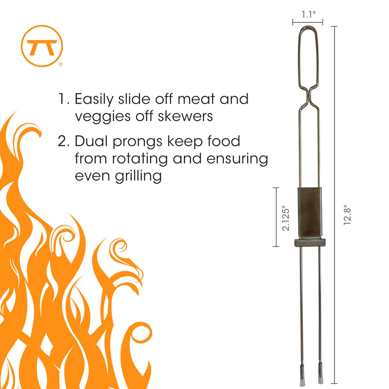 Stainless Steel BBQ Slider Skewers Set of 4 of 13" each - Outset