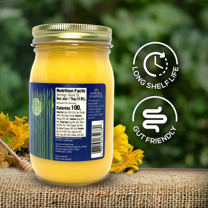Cultured Ghee Organic & Grass-Fed  16oz - Spring Sunrise Natural Foods