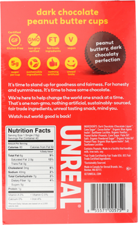 Dark Chocolate Peanut Butter Cups 0.033 lb – Unreal
