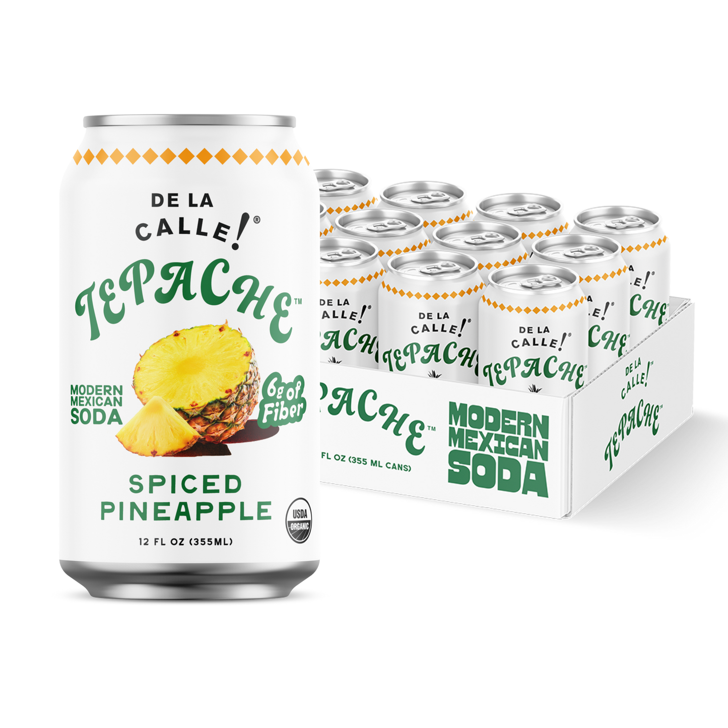 Pineapple Spice Tepache Mexican Soda 12oz - De La Calle
