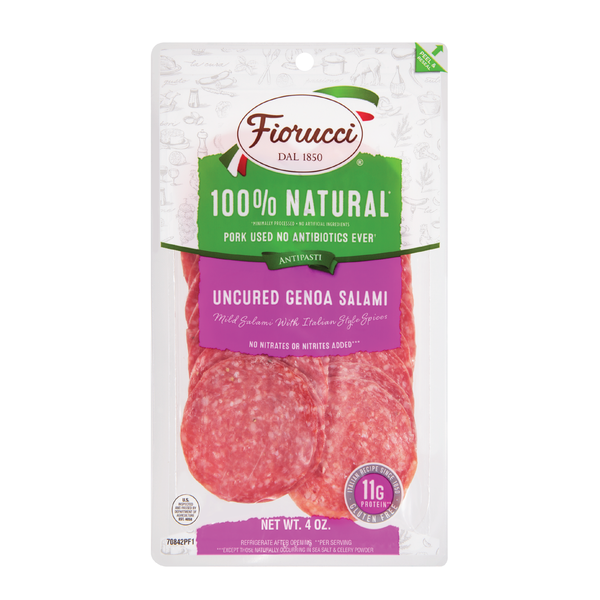 All Natural Genoa Salami Resealable 4 oz – Fiorucci