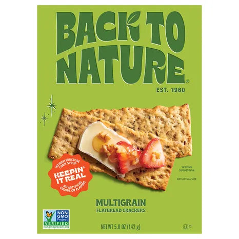 Multigrain Flatbread Crackers 5 oz - Back to Nature